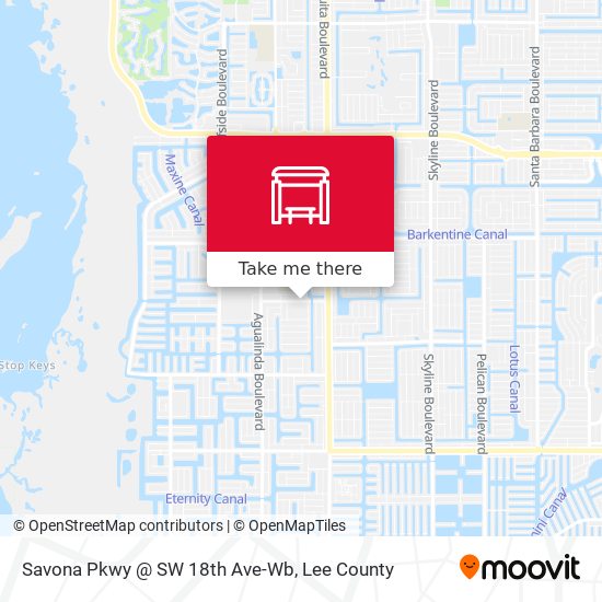 Savona Pkwy @ SW 18th Ave-Wb map