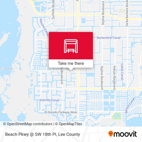 Beach Pkwy @ SW 18th Pl map