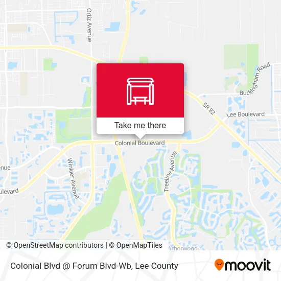Mapa de Colonial Blvd @ Forum Blvd-Wb