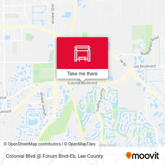 Colonial Blvd @ Forum Blvd-Eb map