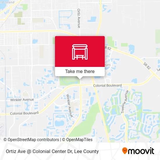 Mapa de Ortiz Ave @ Colonial Center Dr