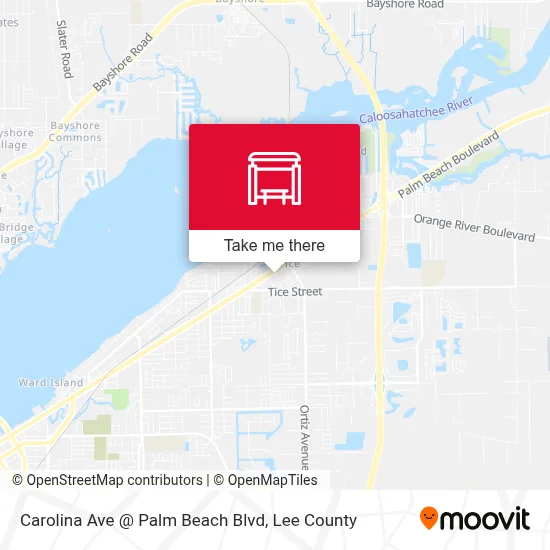 Carolina Ave @ Palm Beach Blvd map
