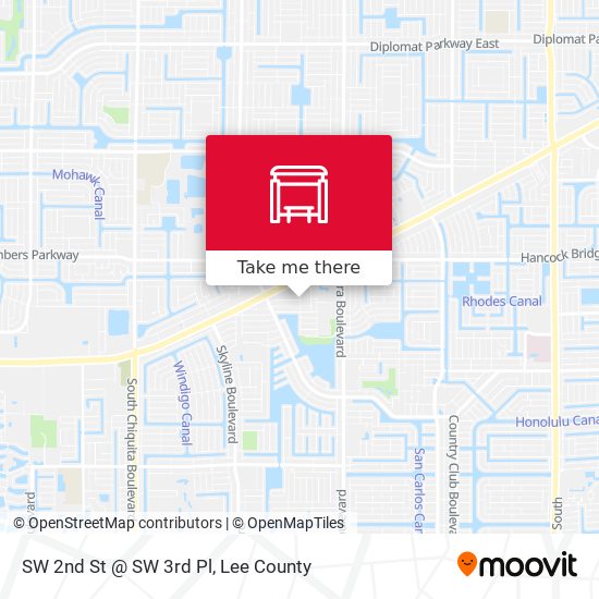 SW 2nd St @ SW 3rd Pl map
