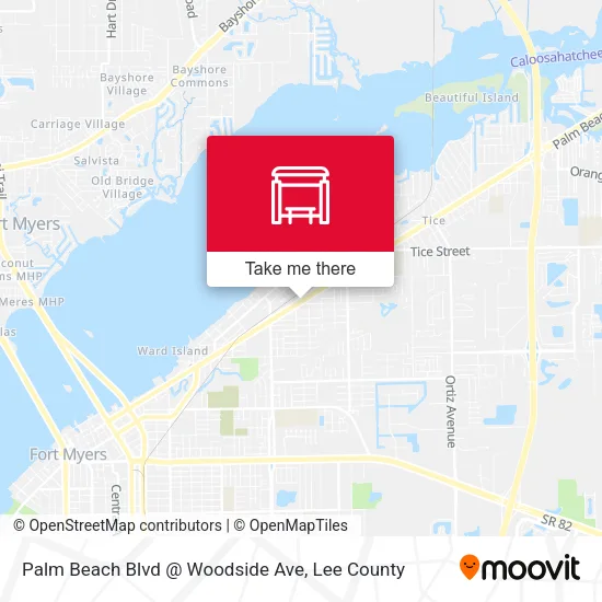 Mapa de Palm Beach Blvd @ Woodside Ave