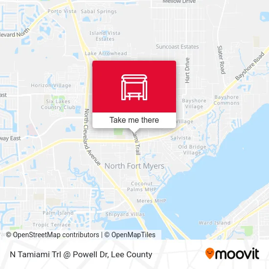 Mapa de N Tamiami Trl @ Powell Dr
