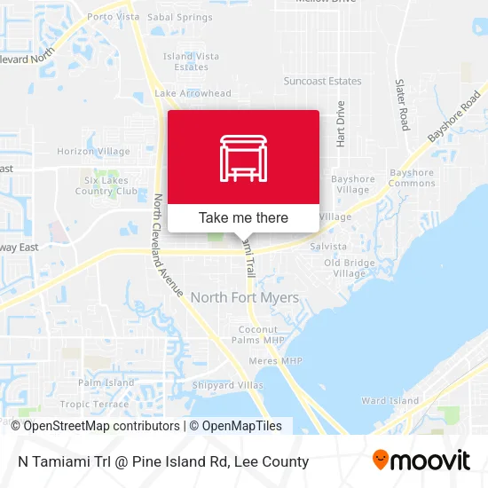 Mapa de N Tamiami Trl @ Pine Island Rd