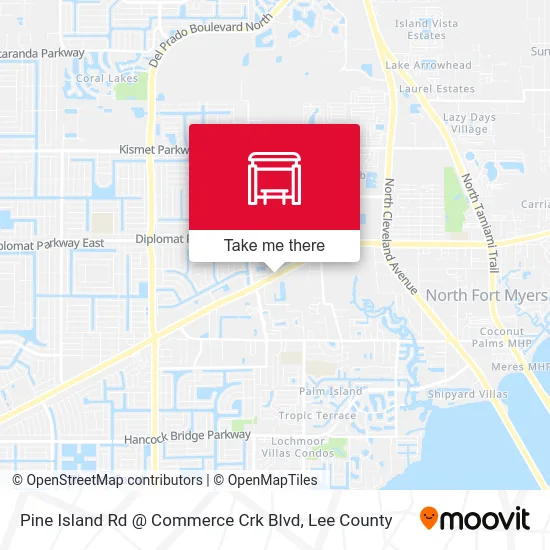 Pine Island Rd @ Commerce Crk Blvd map