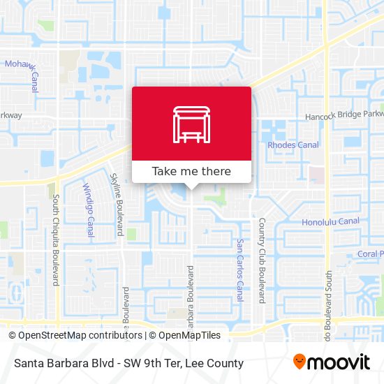 Santa Barbara Blvd - SW 9th Ter map