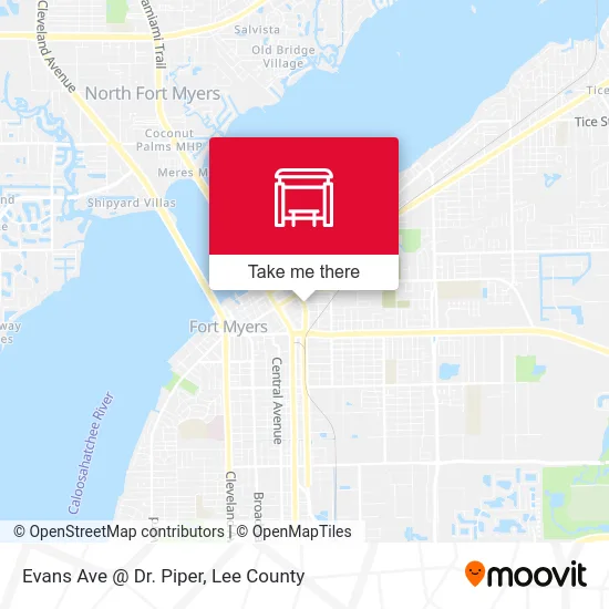 Evans Ave @ Dr. Piper map