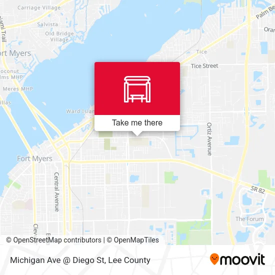 Mapa de Michigan Ave @ Diego St