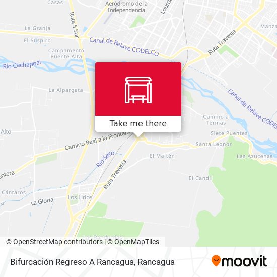 Bifurcación Regreso A Rancagua map