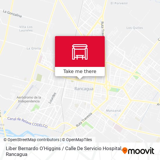 Liber Bernardo O'Higgins / Calle De Servicio Hospital map