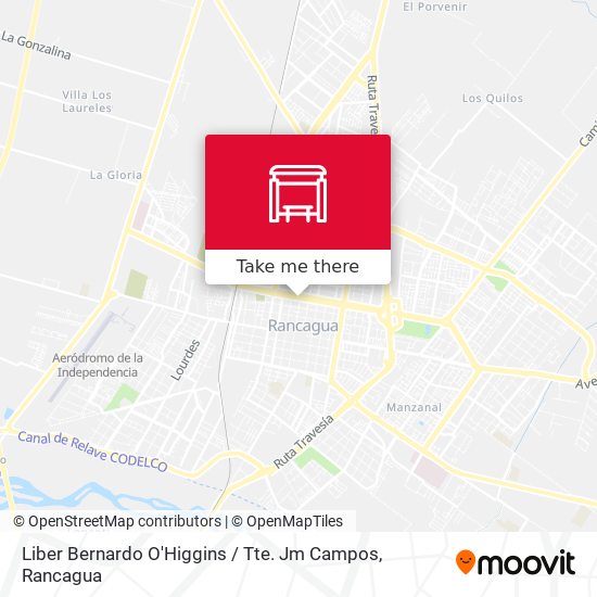 Liber Bernardo O'Higgins / Tte. Jm Campos map