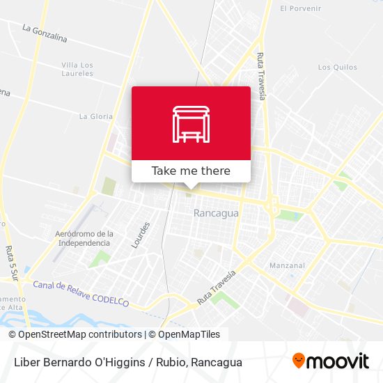 Liber Bernardo O'Higgins / Rubio map
