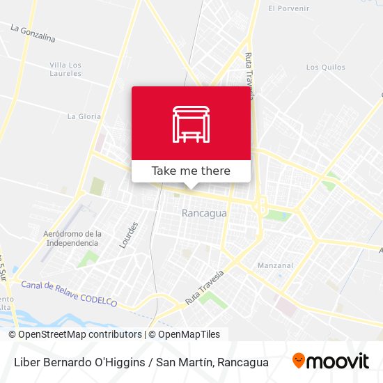 Liber Bernardo O'Higgins / San Martín map