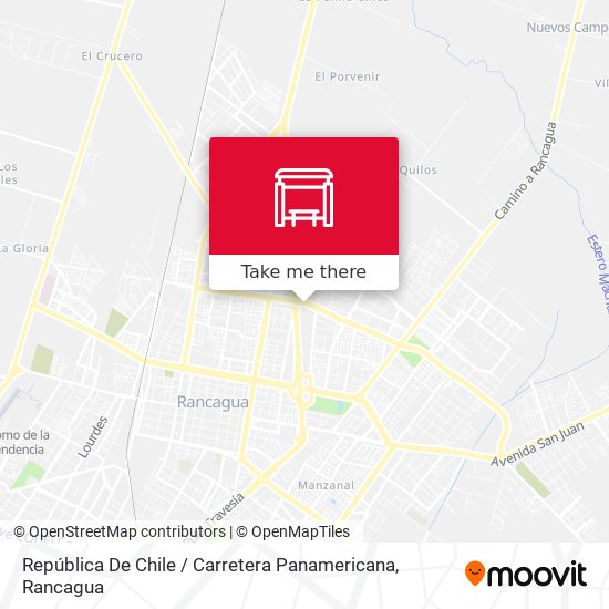 Mapa de República De Chile / Carretera Panamericana