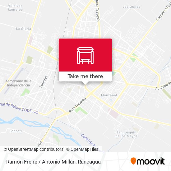 Ramón Freire / Antonio Millán map