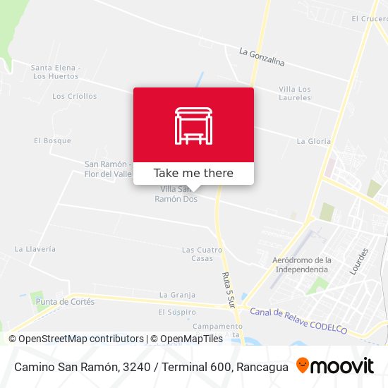 Camino San Ramón, 3240 / Terminal 600 map