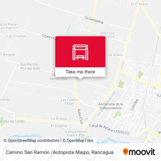 Mapa de Camino San Ramón /Autopista Maipo