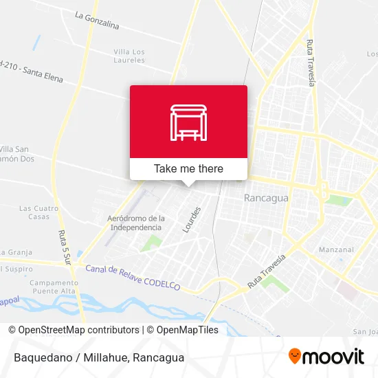 Mapa de Baquedano / Millahue