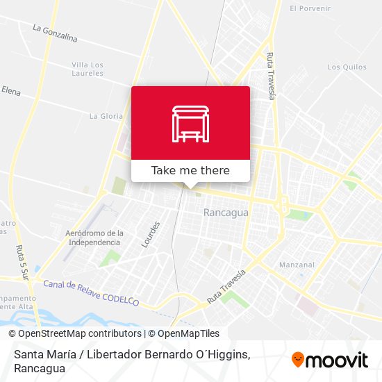Santa María / Libertador Bernardo O´Higgins map