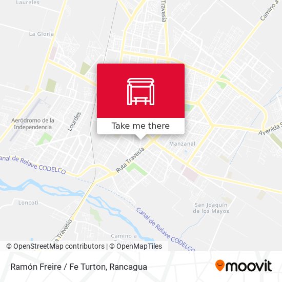 Ramón Freire / Fe Turton map