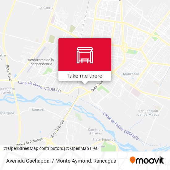 Avenida Cachapoal / Monte Aymond map