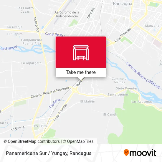 Panamericana Sur / Yungay map