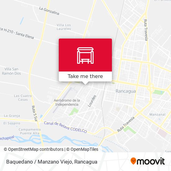 Baquedano / Manzano Viejo map