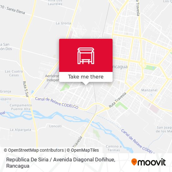 República De Siria / Avenida Diagonal Doñihue map