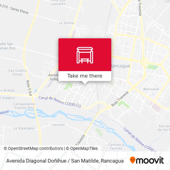 Avenida Diagonal Doñihue / San Matilde map