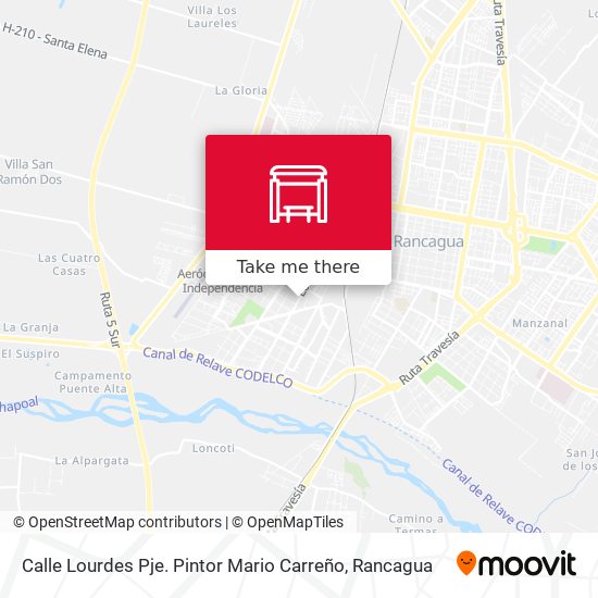 Mapa de Calle Lourdes Pje. Pintor Mario Carreño