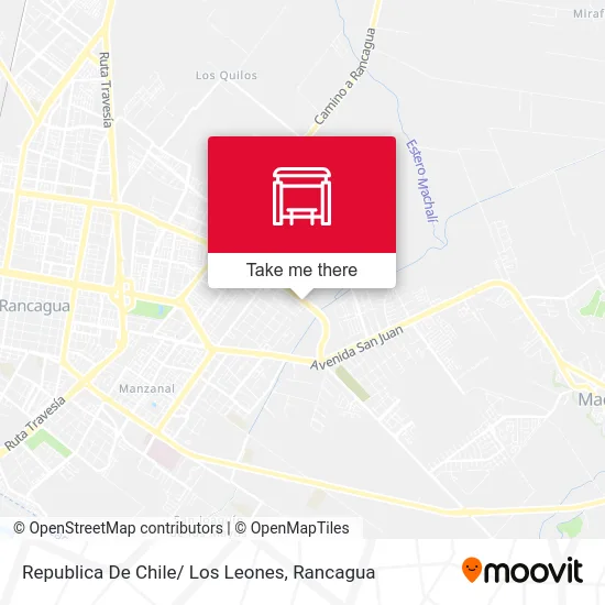 Republica De Chile/ Los Leones map