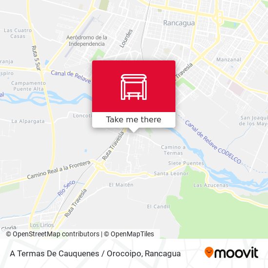 A Termas De Cauquenes / Orocoipo map