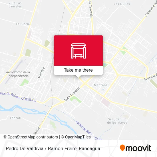 Mapa de Pedro De Valdivia / Ramón Freire