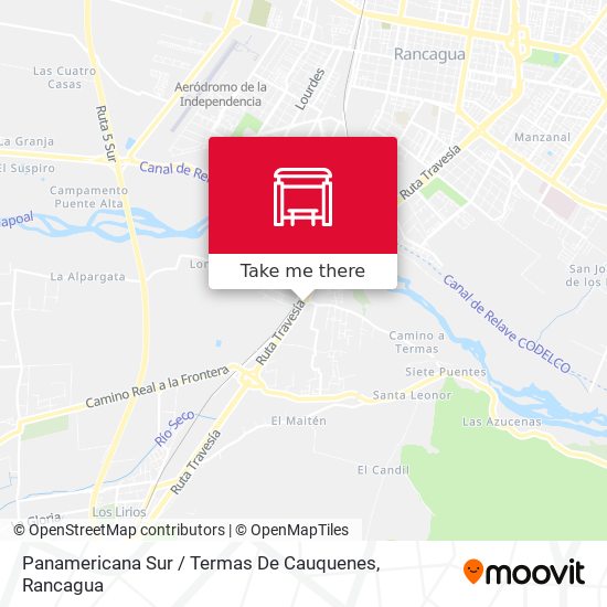 Panamericana Sur / Termas De Cauquenes map