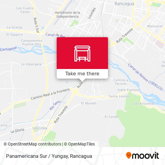 Mapa de Panamericana Sur / Yungay