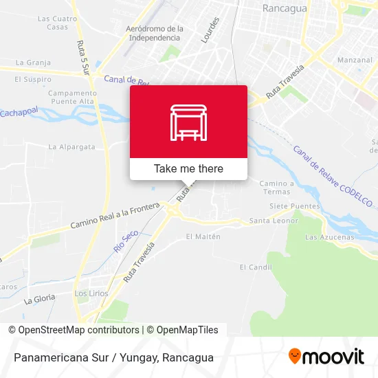 Panamericana Sur / Yungay map