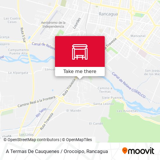 A Termas De Cauquenes / Orocoipo map