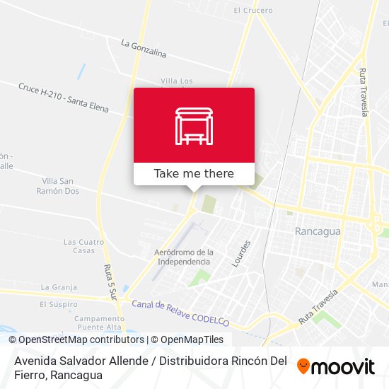 Avenida Salvador Allende / Distribuidora Rincón Del Fierro map
