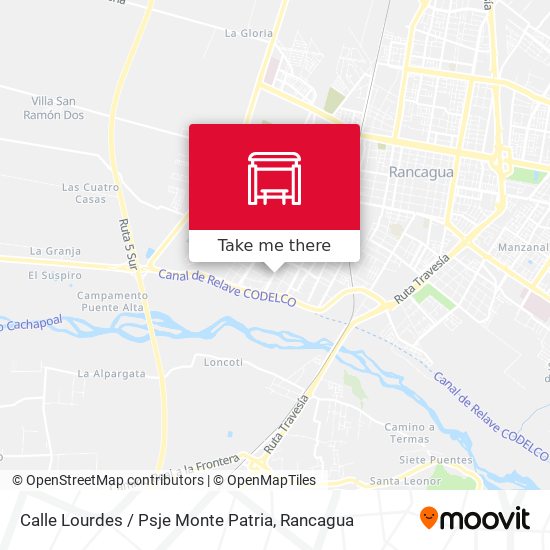Calle Lourdes / Psje Monte Patria map