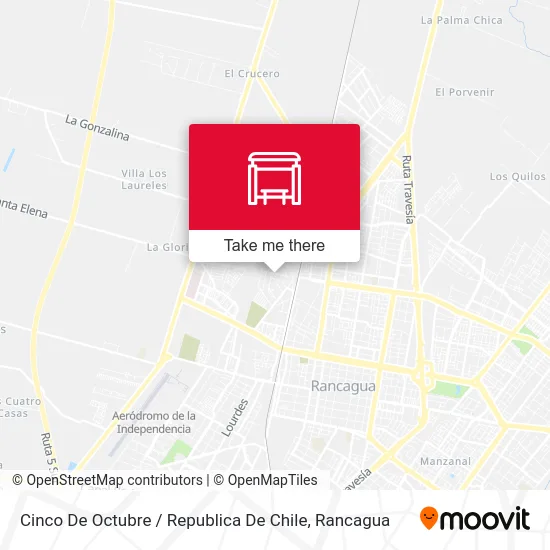 Cinco De Octubre / Republica De Chile map