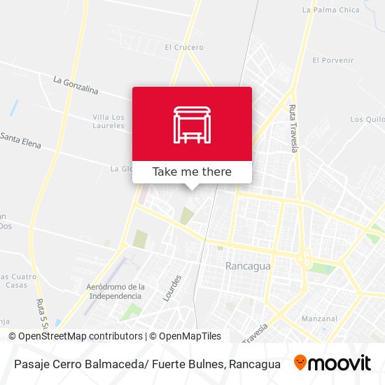Pasaje Cerro Balmaceda/ Fuerte Bulnes map
