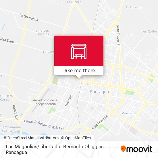 Mapa de Las Magnolias / Libertador Bernardo Ohiggins