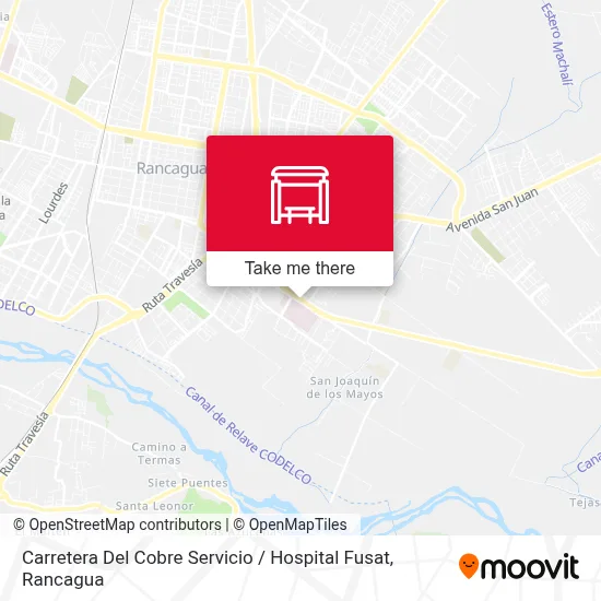 Carretera Del Cobre Servicio / Hospital Fusat map