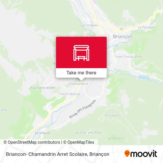 Briancon- Chamandrin Arret Scolaire map