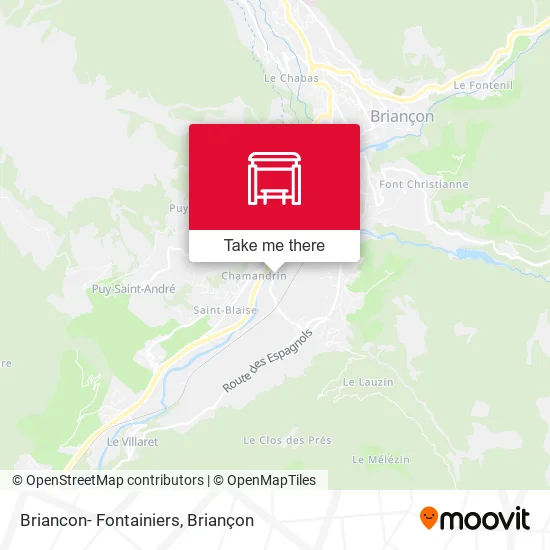 Briancon- Fontainiers map