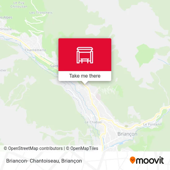 Mapa Briancon- Chantoiseau