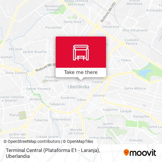 Terminal Central (Plataforma E1 - Laranja) map