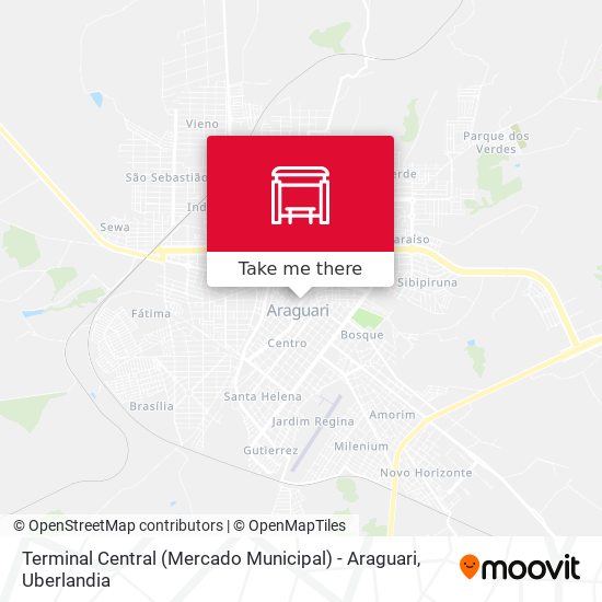 Terminal Central (Mercado Municipal) - Araguari map